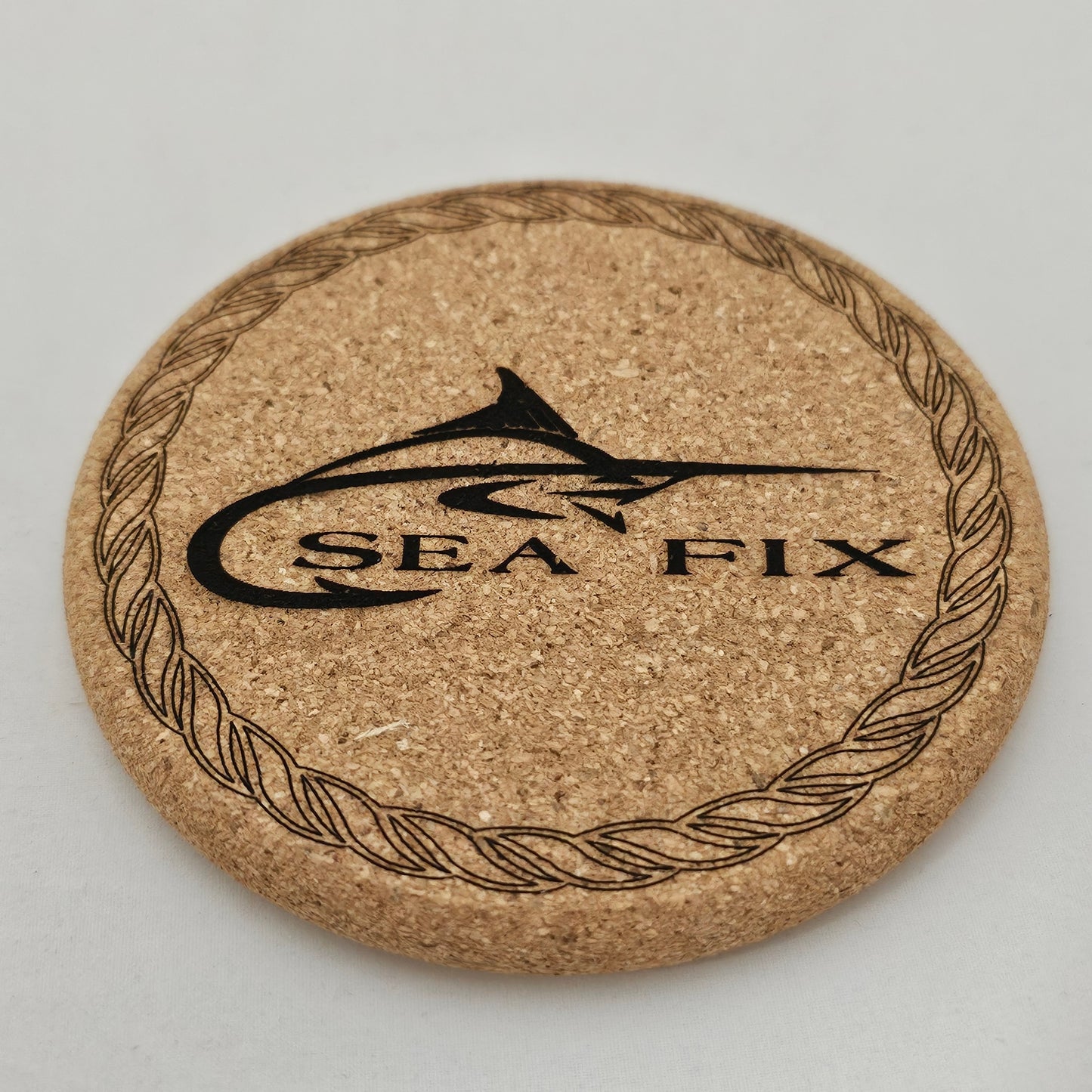 Custom Laser Engraved Cork Coaster Set – 4 Inch Round, 1/4 Inch Thick (Set of 4)