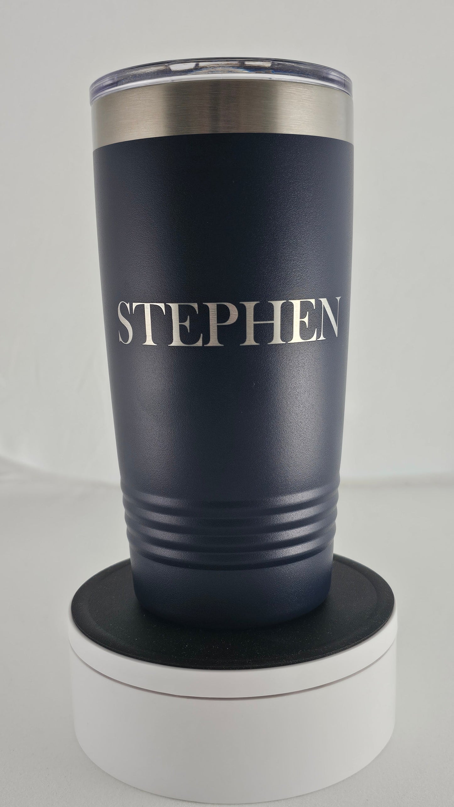 20 oz stainless steel tumbler with slider lid w/logo