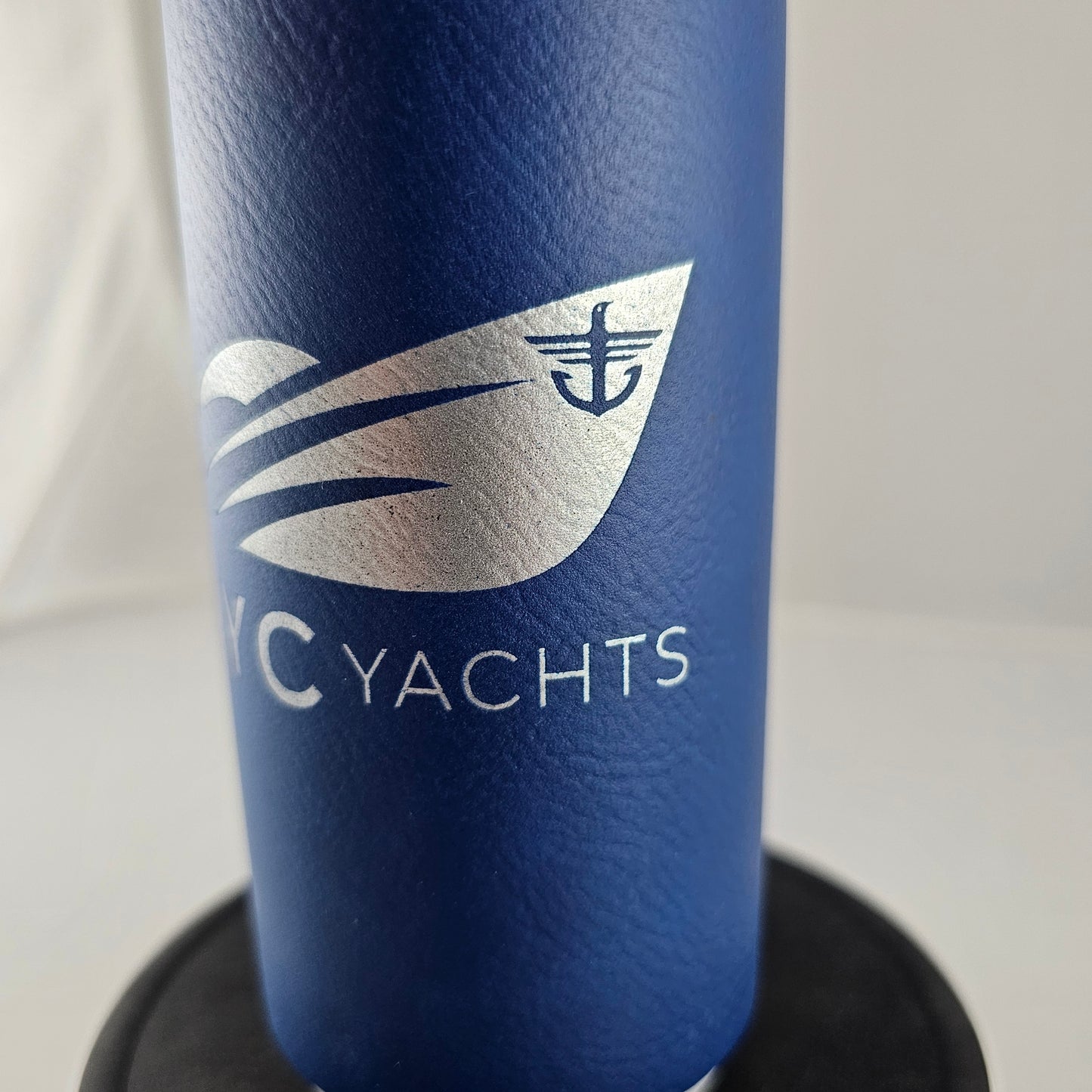 Custom Laser Engraved Slim Can Leatherette Koozie