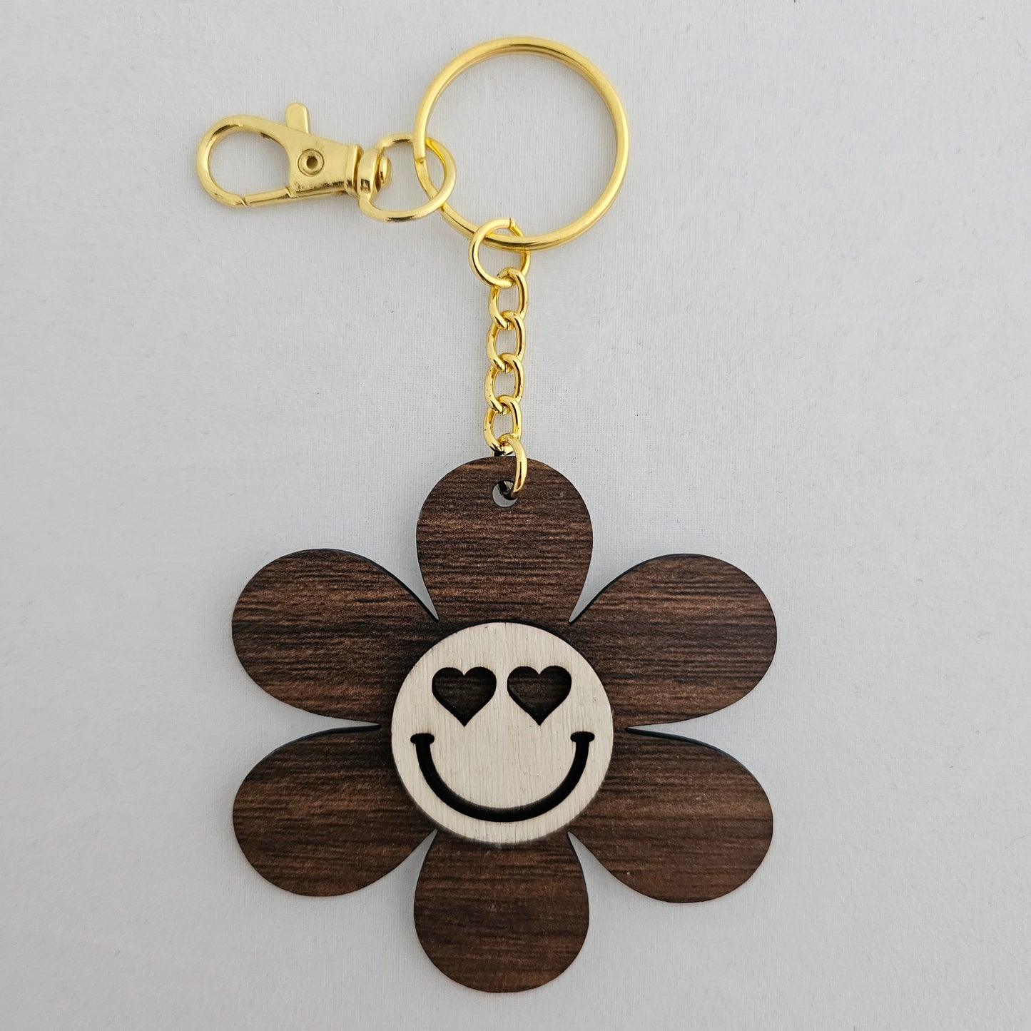 Heart Smiley Face Key Chain