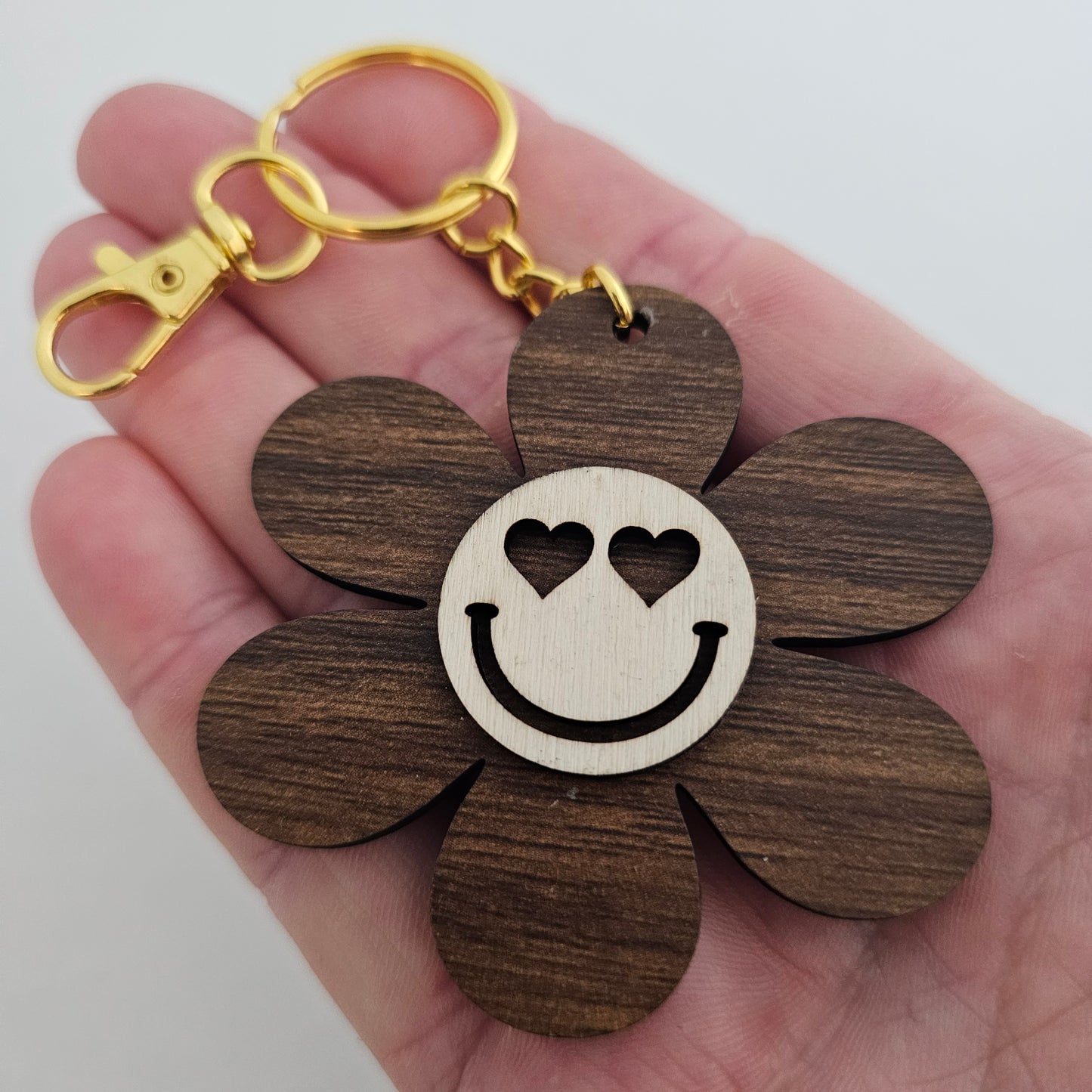 Heart Smiley Face Key Chain