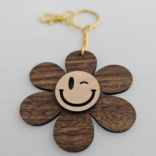 Winky Smiley Face Key Chain