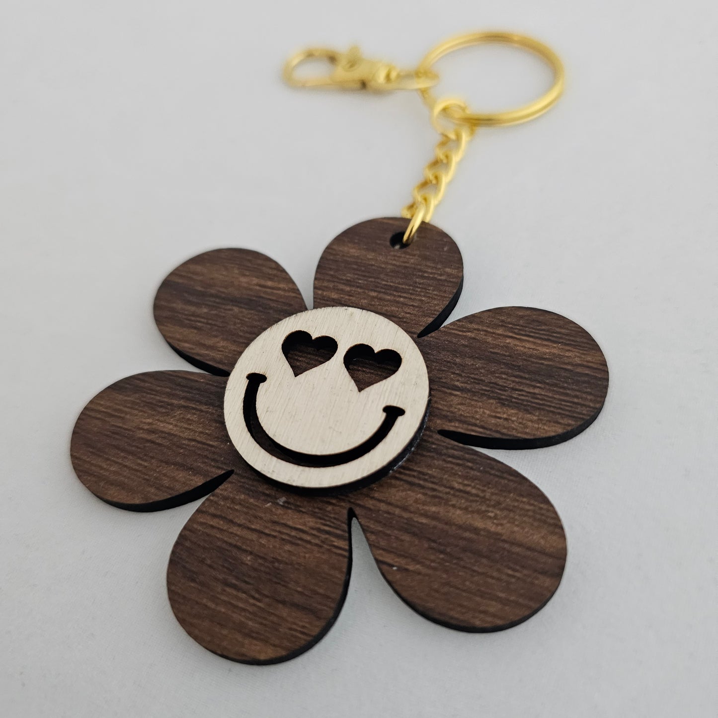 Heart Smiley Face Key Chain